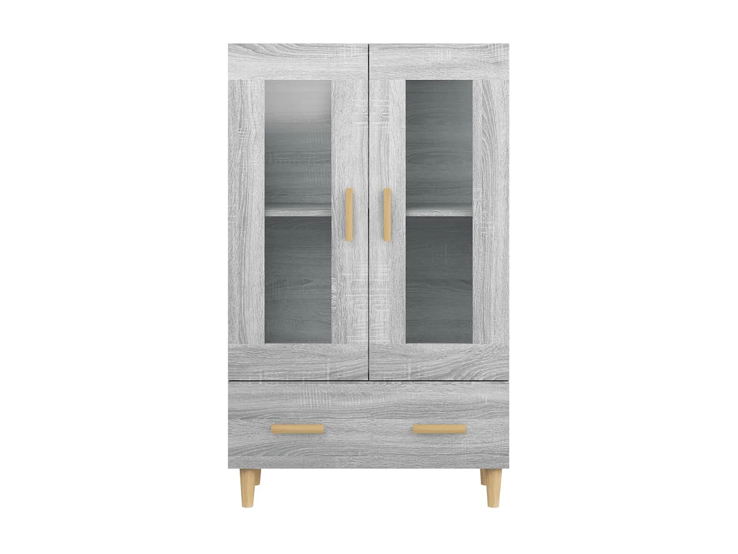 Hoge kast 70x31x115 cm bewerkt hout grijs sonoma eikenkleurig NL244472