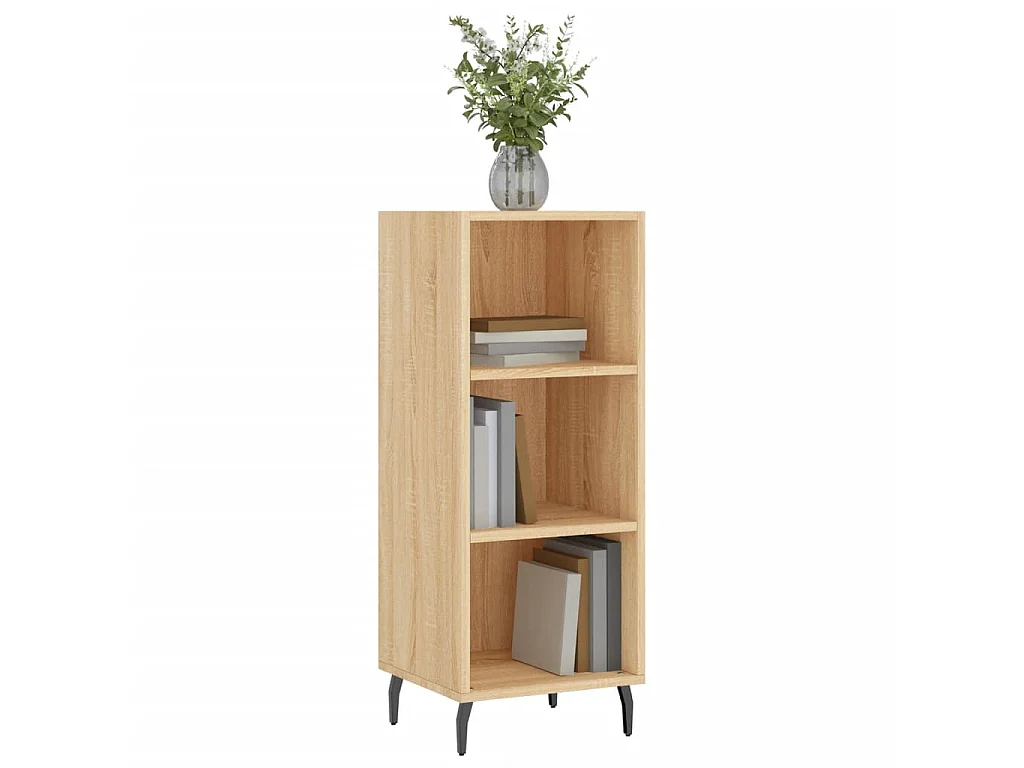 Buffet chêne sonoma 34,5x32,5x90 cm bois d'ingénierie QWE78373