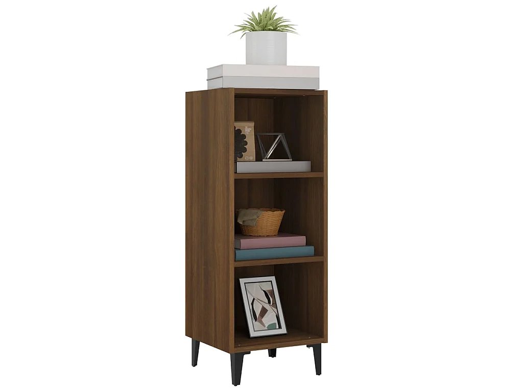 Aparador de madera de ingeniería marrón roble 34,5x32,5x90 cm ES56023