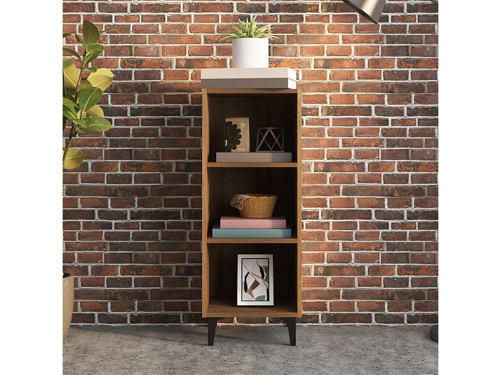 Buffet chêne marron 34,5x32,5x90 cm bois d'ingénierie EGER39055