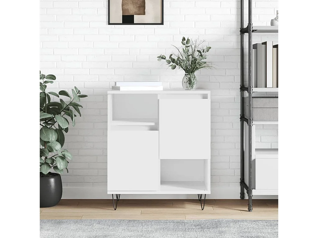 Buffet Blanc 60x35x70 cm Bois d'ingénierie QWE37413