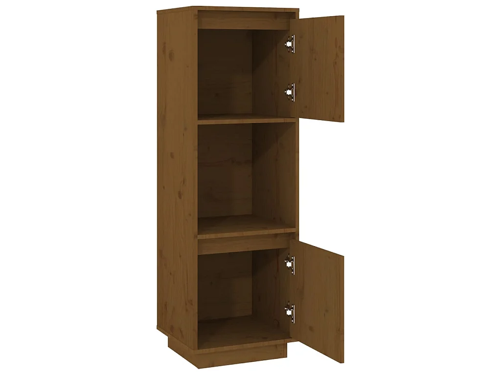 Highboard,Kommode Honigbraun 38x35x117 cm Massivholz Kiefer -gkd397782