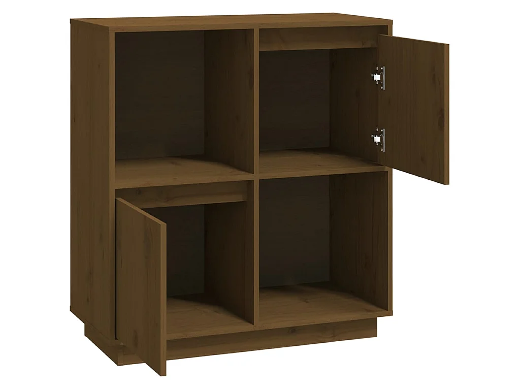 Buffet Marron miel 74x35x80 cm Bois massif de pin QWE43957