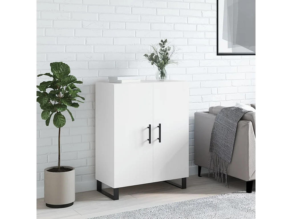 Dressoir 69,5x34x90 cm bewerkt hout wit NL890888