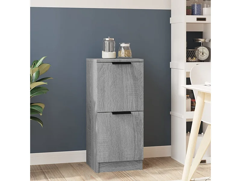 Dressoir 30x30x70 cm bewerkt hout grijs sonoma eikenkleurig NL754538