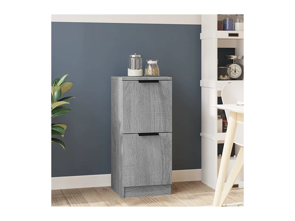Buffet Sonoma gris 30x30x70 cm Bois d'ingénierie EGER61815