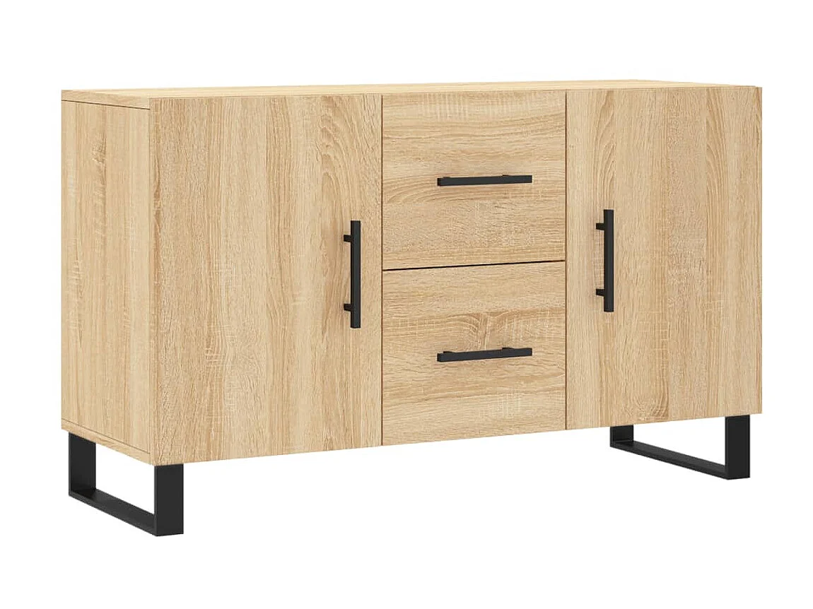 Buffet chêne sonoma 100x36x60 cm bois d'ingénierie QWE40726