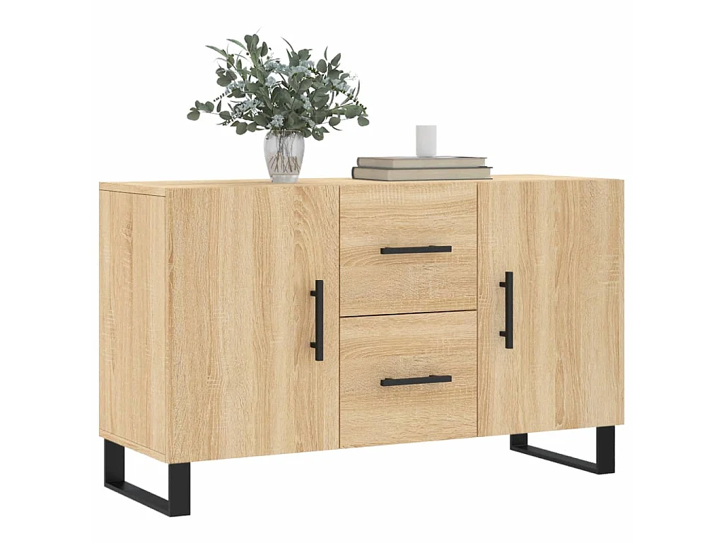 Dressoir 100x36x60 cm bewerkt hout sonoma eikenkleurig NL46206