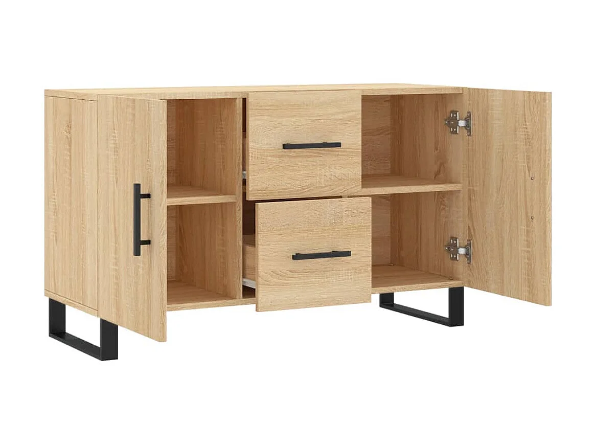 Dressoir 100x36x60 cm bewerkt hout sonoma eikenkleurig NL46206