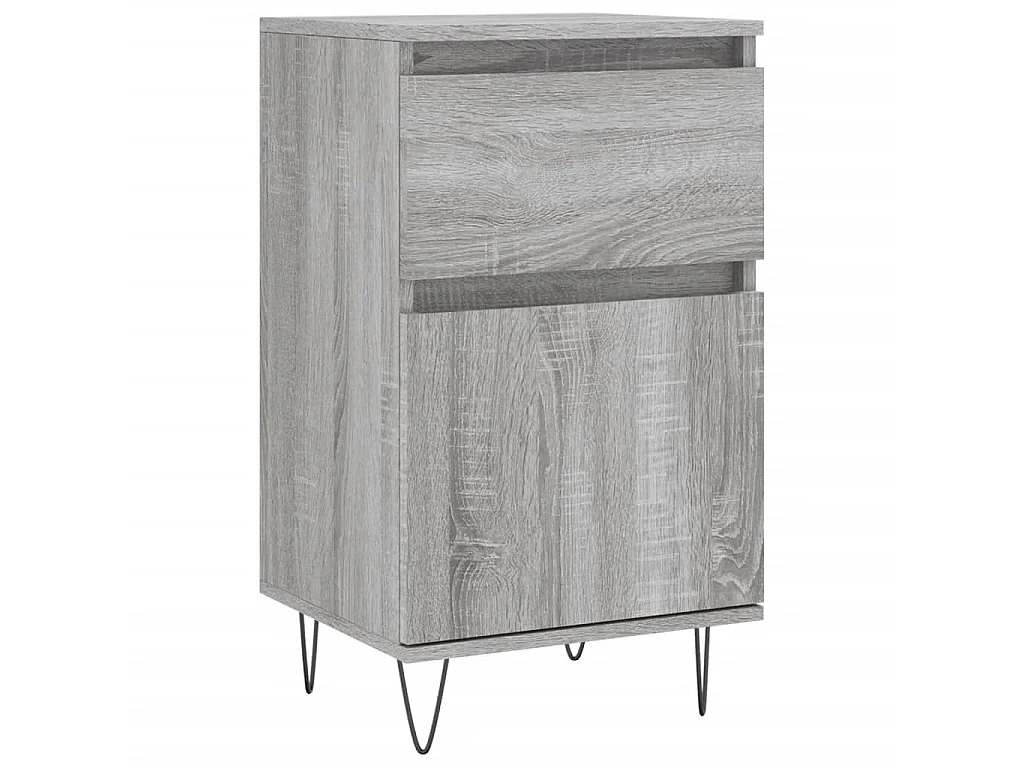 Dressoirs 2 st 40x35x70 cm bewerkt hout grijs sonoma NL272772