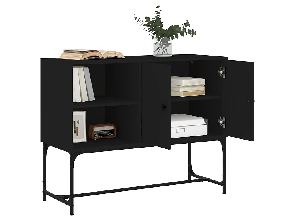 Aparador 100x40x79,5 cm derivados de madeira preto PT668956