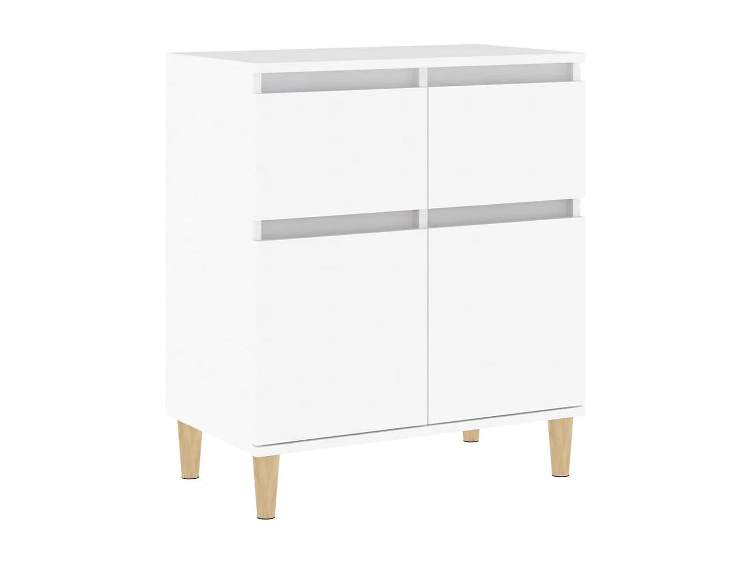 Dressoir 60x35x70 cm bewerkt hout wit NL778202