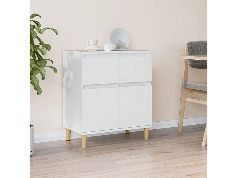 Aparador de madera contrachapada blanco 60x35x70 cm ES61263