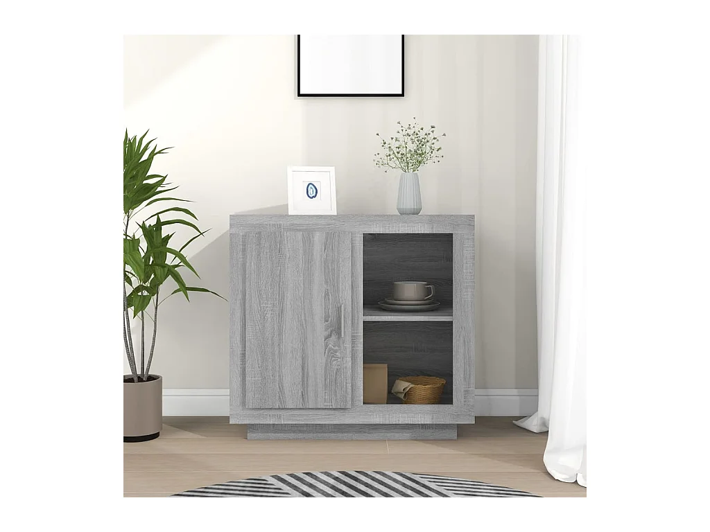 Buffet Sonoma gris 80x40x75 cm EGER62412
