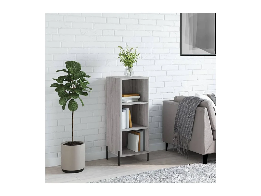 Buffet sonoma gris 34,5x32,5x90 cm bois d'ingénierie QWE52999