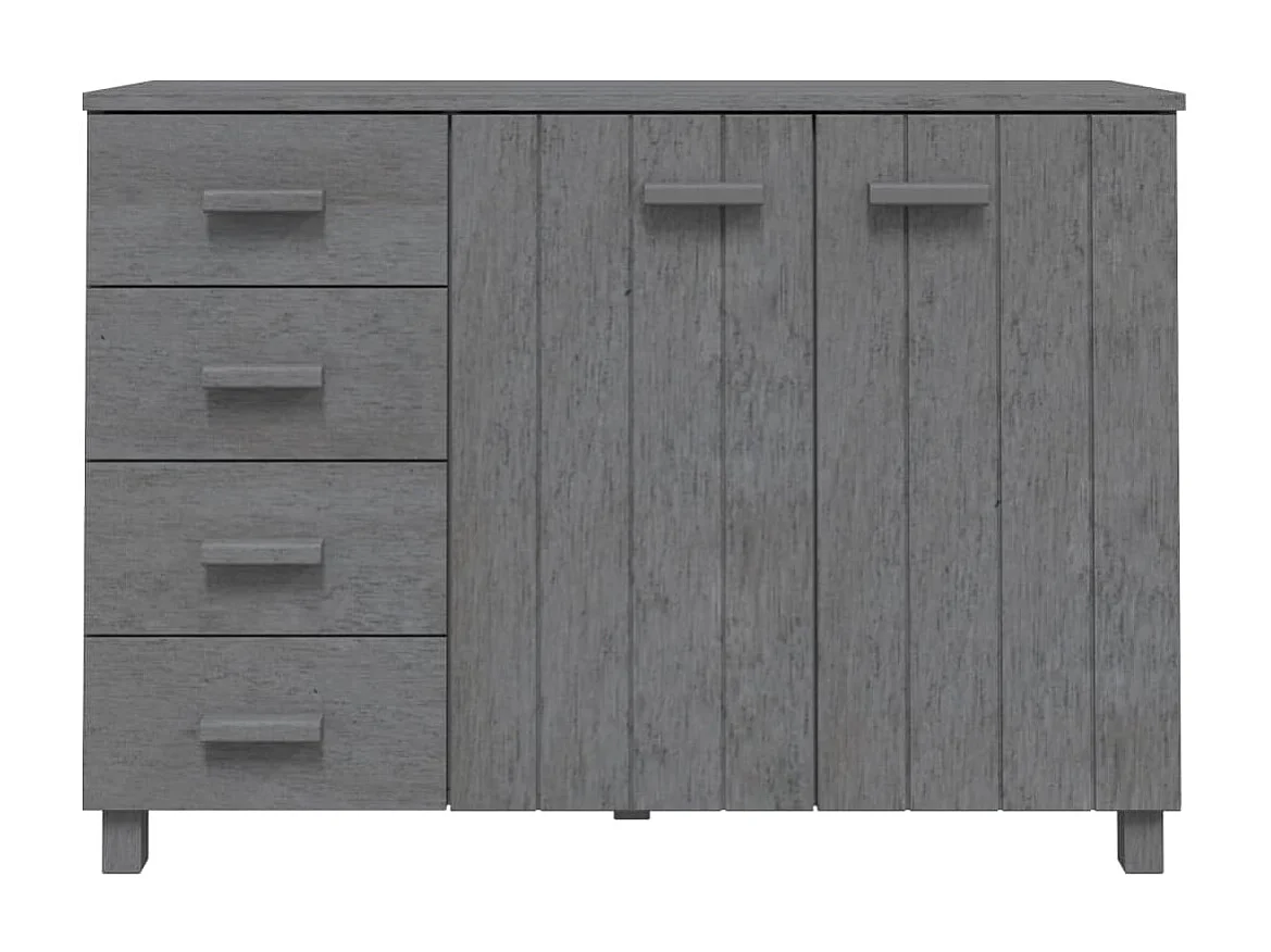 Aparador HAMAR 113x40x80 cm pinho maciço cinza-escuro PT825104