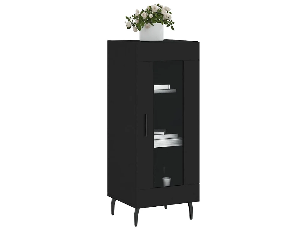 Buffet Noir 34,5x34x90 cm Bois d'ingénierie QWE81877