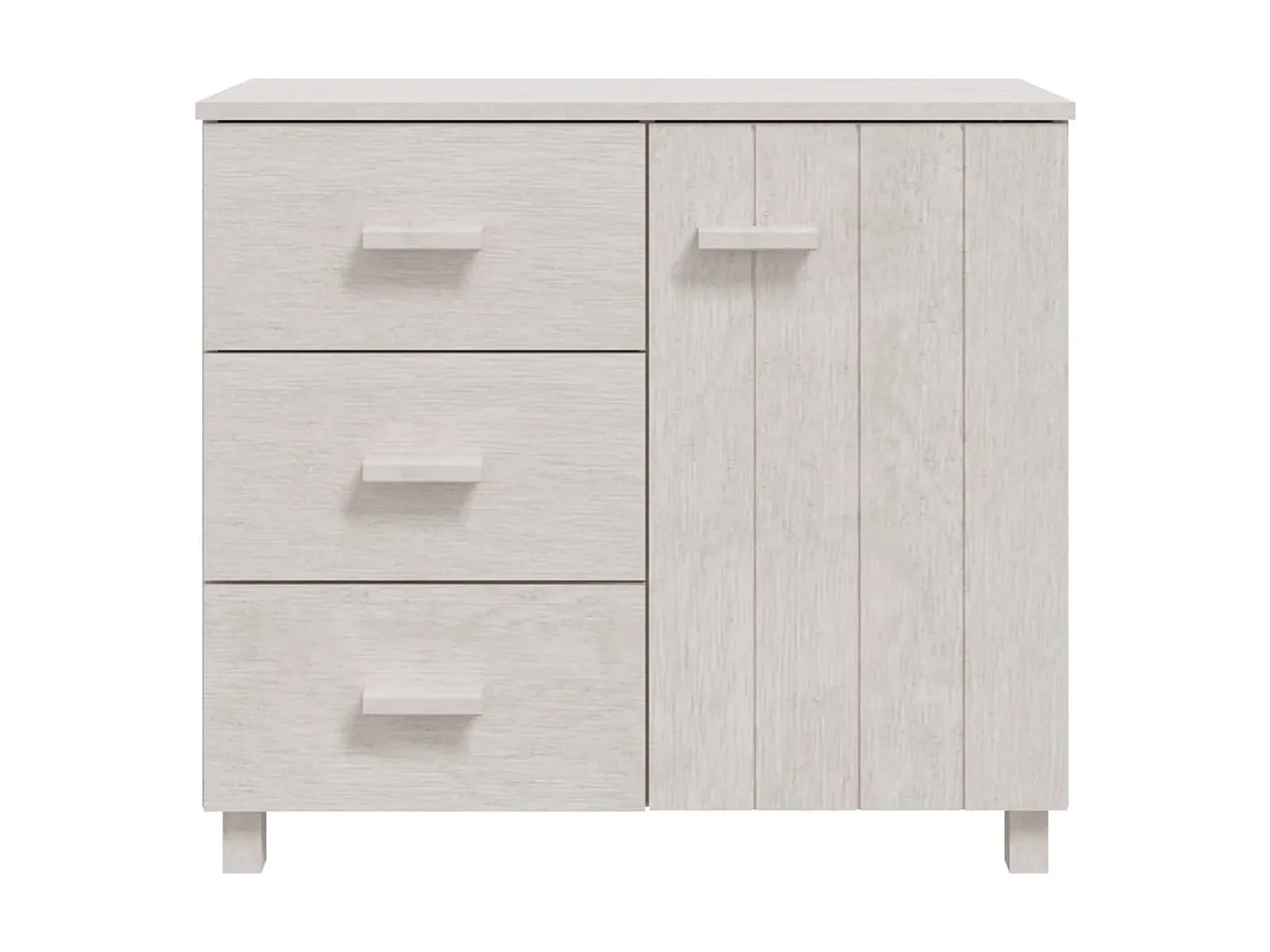 Dressoir HAMAR 90x40x80 cm massief grenenhout wit NL379068