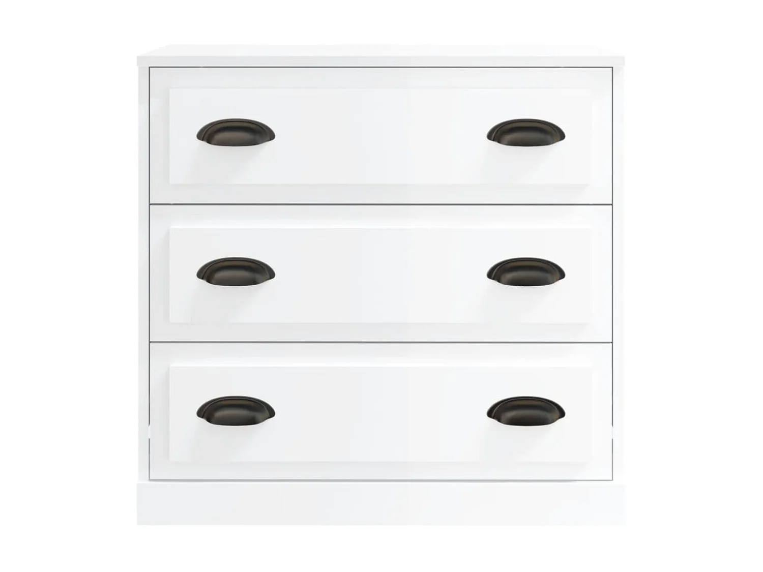 Buffets 2 pcs blanc brillant bois d'ingénierie EGER10800