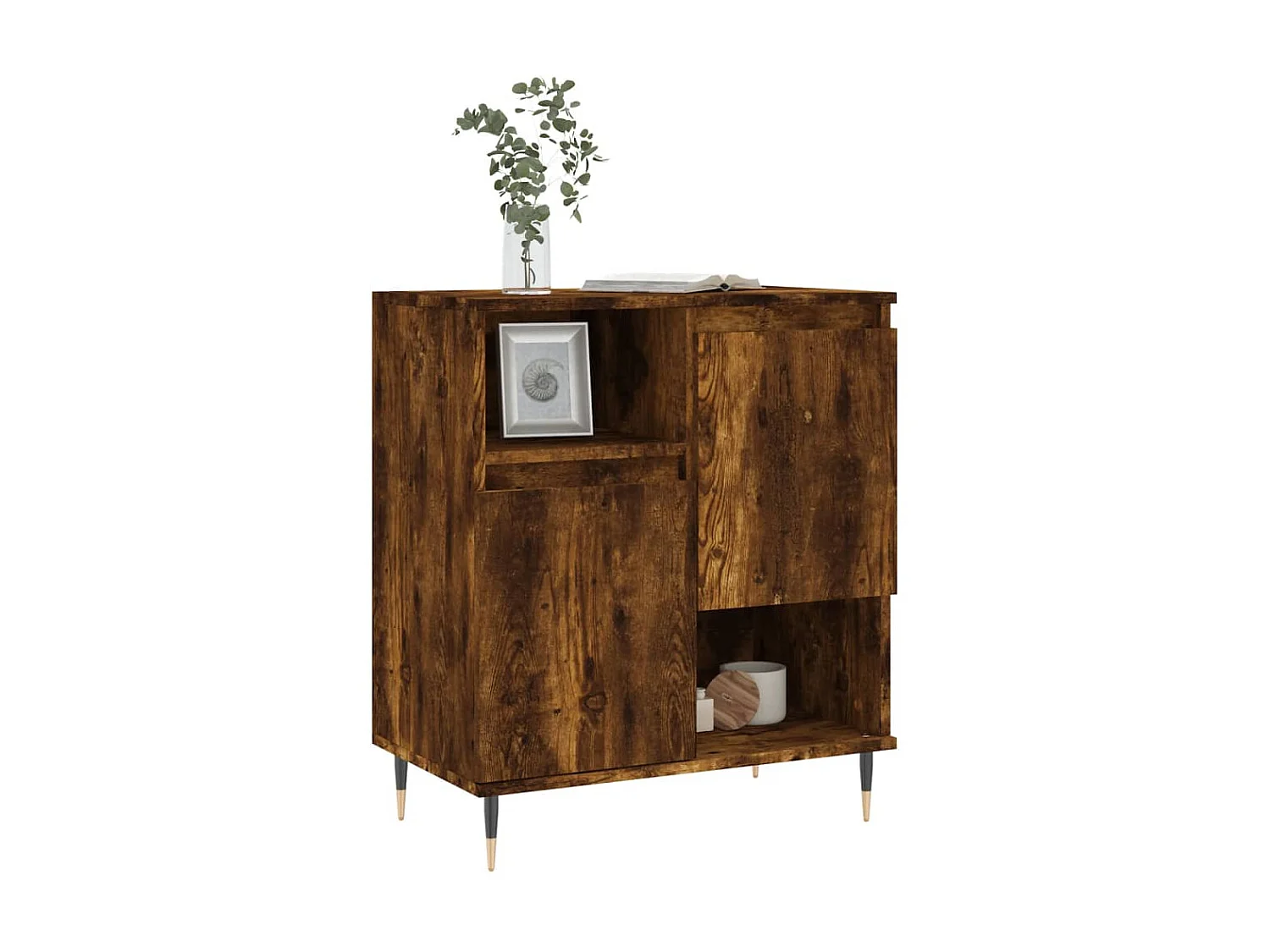 Aparador 60x35x70 cm derivados de madeira carvalho fumado PT507271