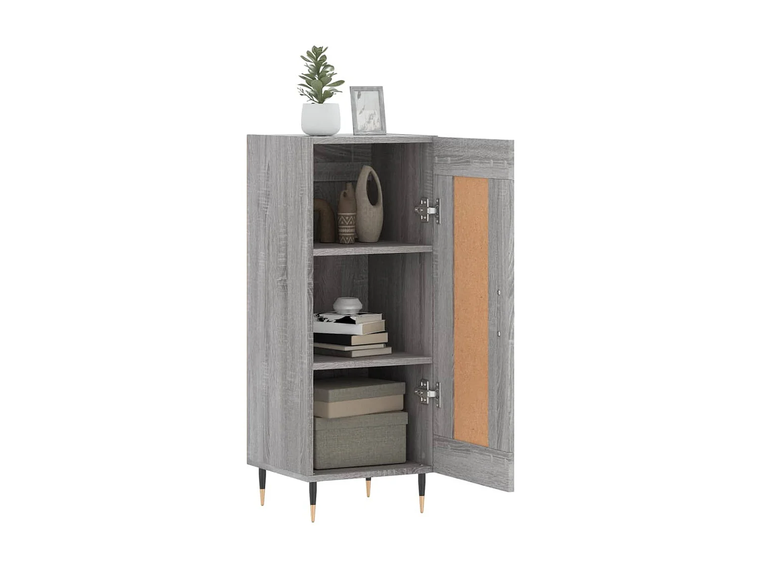 Buffet Sonoma gris 34,5x34x90 cm Bois d'ingénierie QWE35261