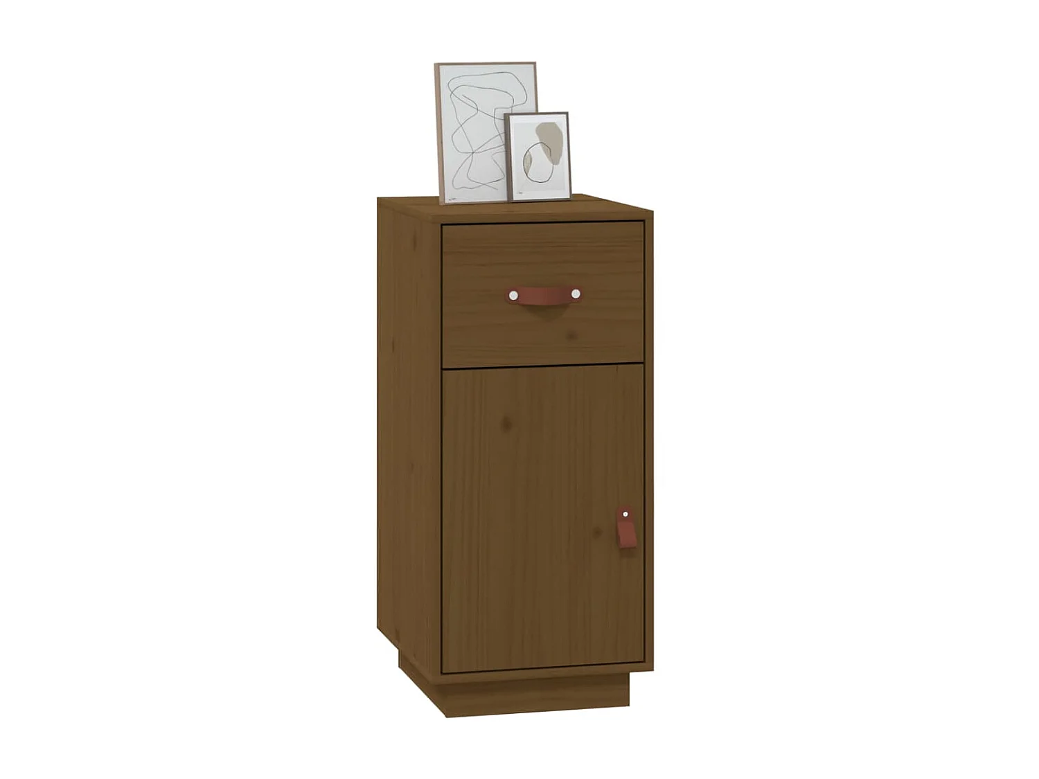 Buffet Marron miel 34x40x75 cm Bois massif de pin QWE49574