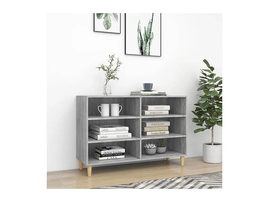 Buffet Sonoma gris 103,5x35x70 cm Aggloméré EGER90110