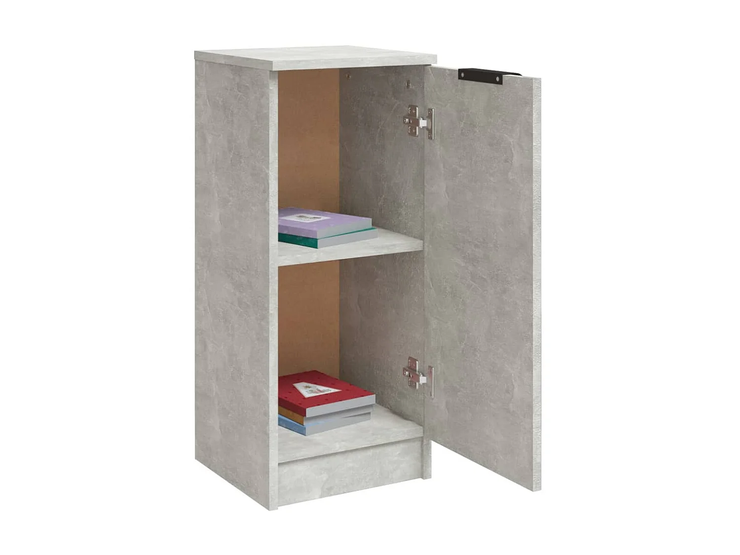 Dressoir 30x30x70 cm bewerkt hout betongrijs NL146483