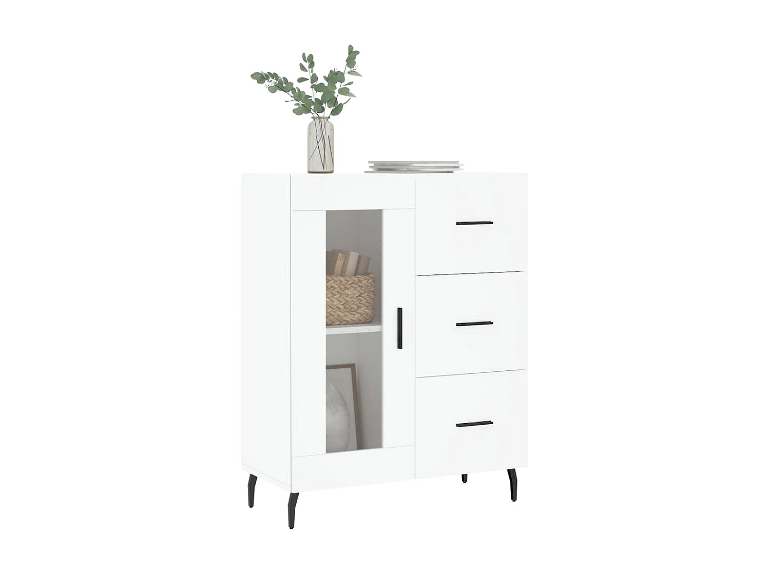 Aparador 69,5x34x90 cm madeira processada branco PT293771