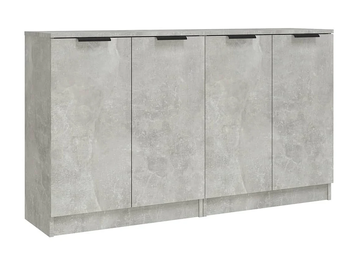 Buffets 2 pcs Gris béton 60x30x70 cm Bois d'ingénierie EGER13227