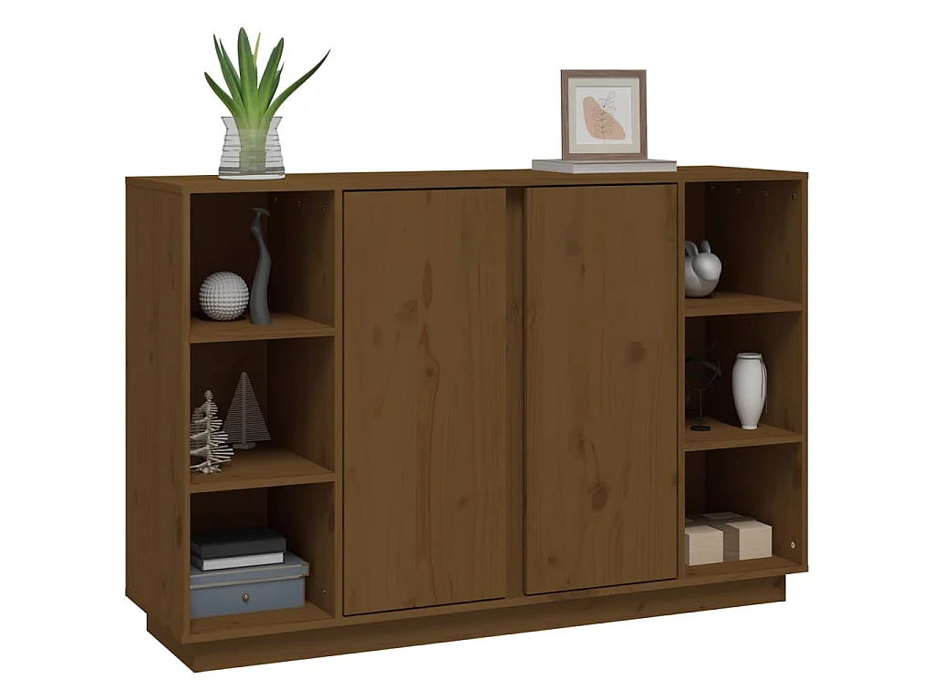 Buffet Marron miel 120x35x80 cm Bois massif de pin EGER92815
