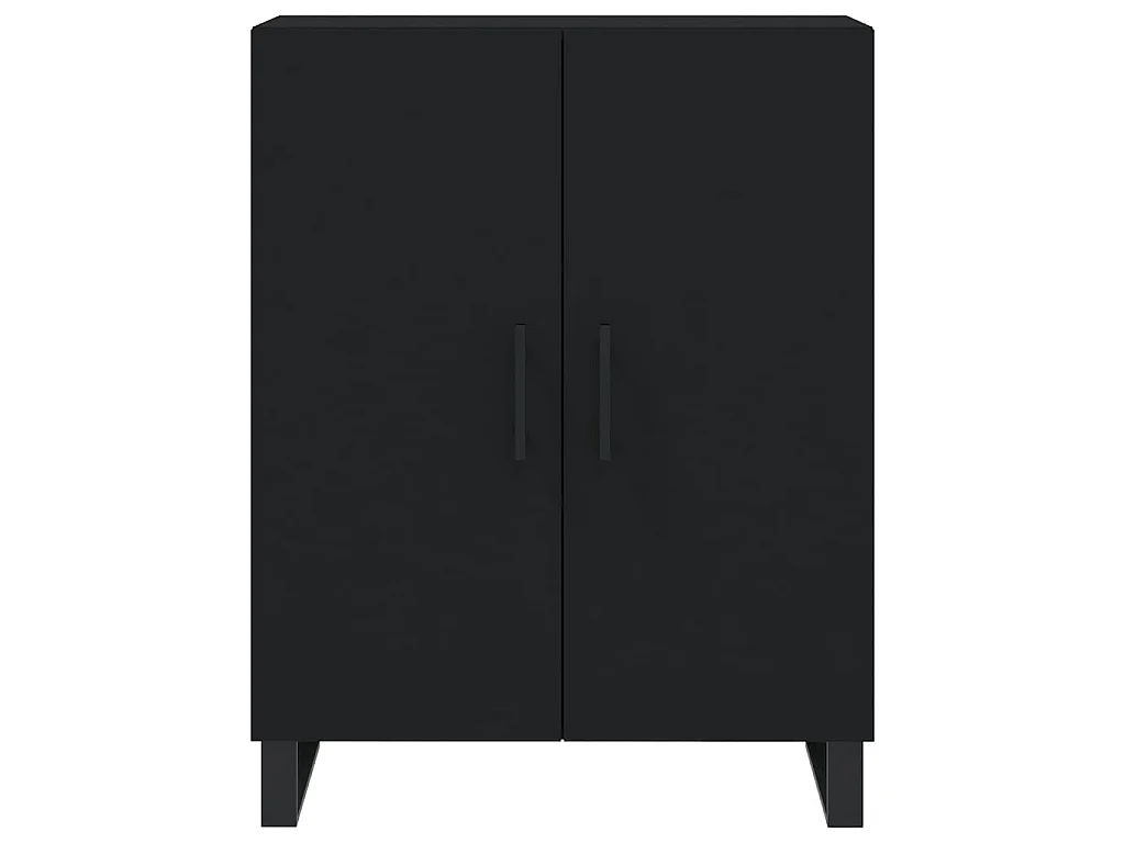 Buffet noir 69,5x34x90 cm bois d'ingénierie QWE38732