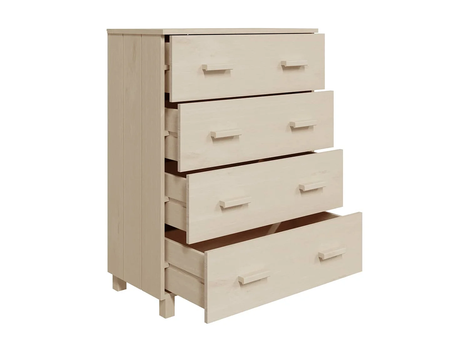 Buffet HAMAR Marron miel 79x40x103,5 cm Bois massif de pin EGER82502