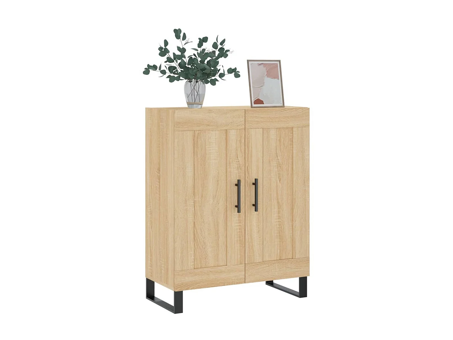 Buffet chêne sonoma 69,5x34x90 cm bois d'ingénierie QWE37536