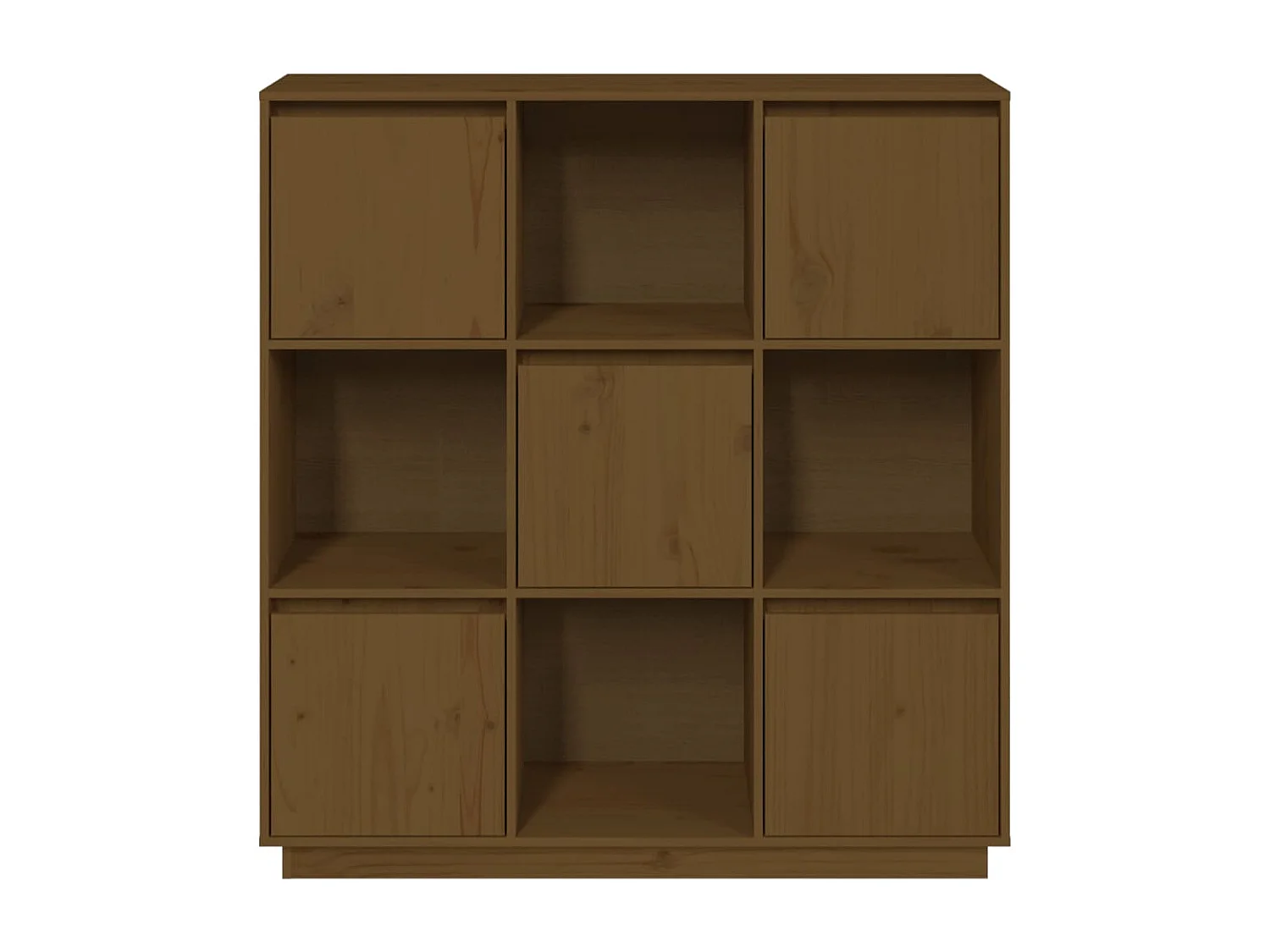 Hoge kast 110,5x35x117 cm massief grenenhout honingbruin NL812886