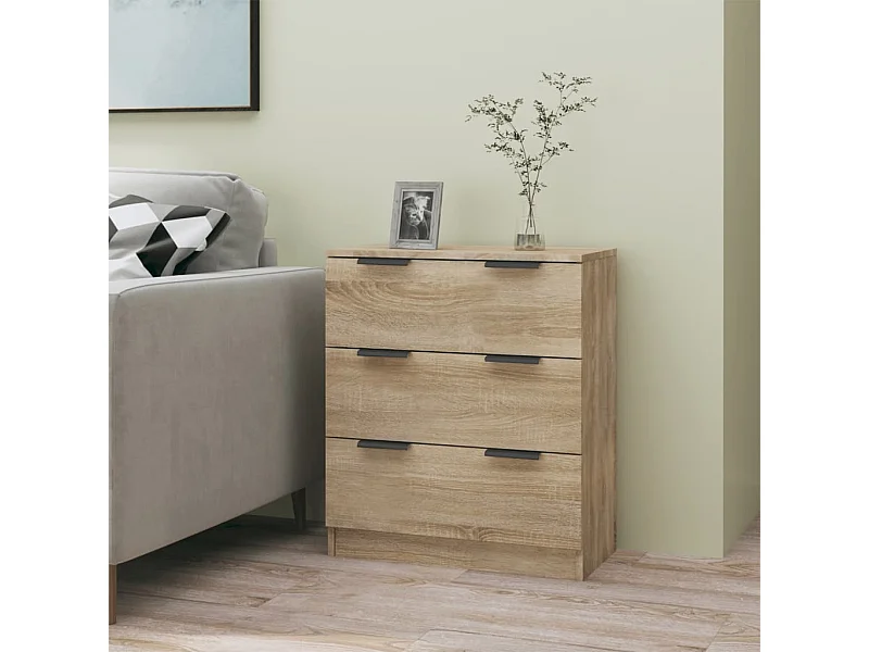 Dressoir 60x30x70 cm bewerkt hout sonoma eikenkleurig NL71819