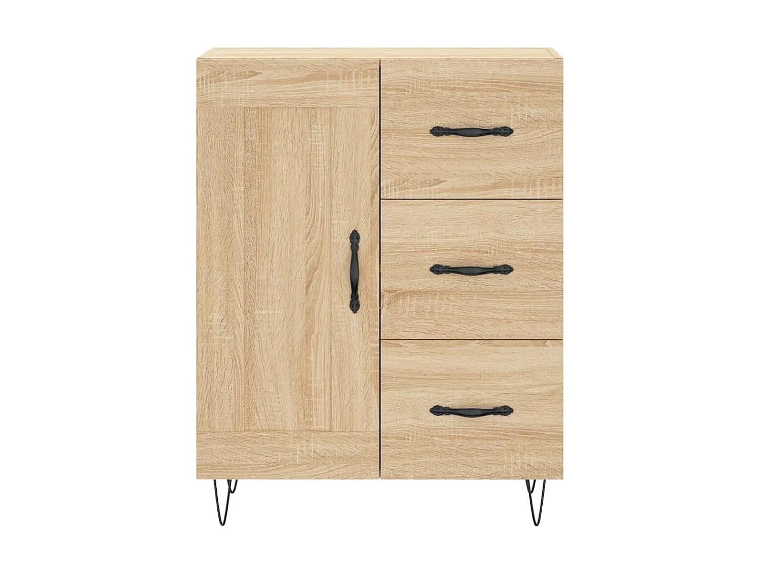 Aparador de madera de ingeniería roble Sonoma 69,5x34x90 cm ES43325