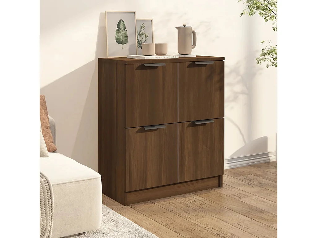 Buffet Chêne marron 60x30x70 cm Bois d'ingénierie EGER50297