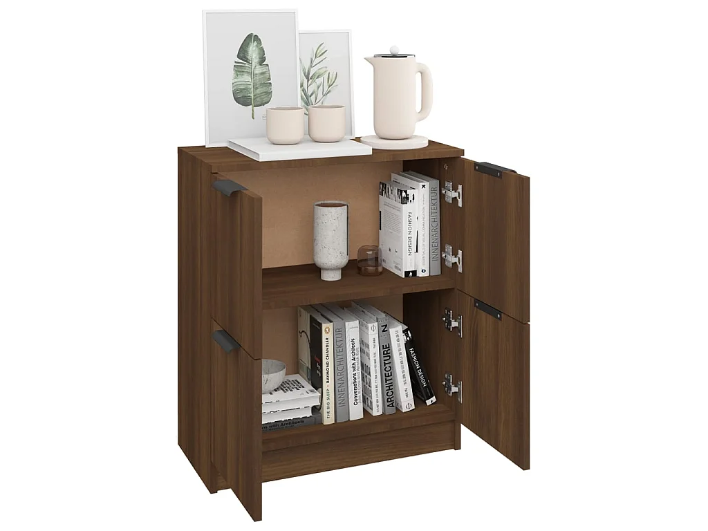 Buffet Chêne marron 60x30x70 cm Bois d'ingénierie EGER50297