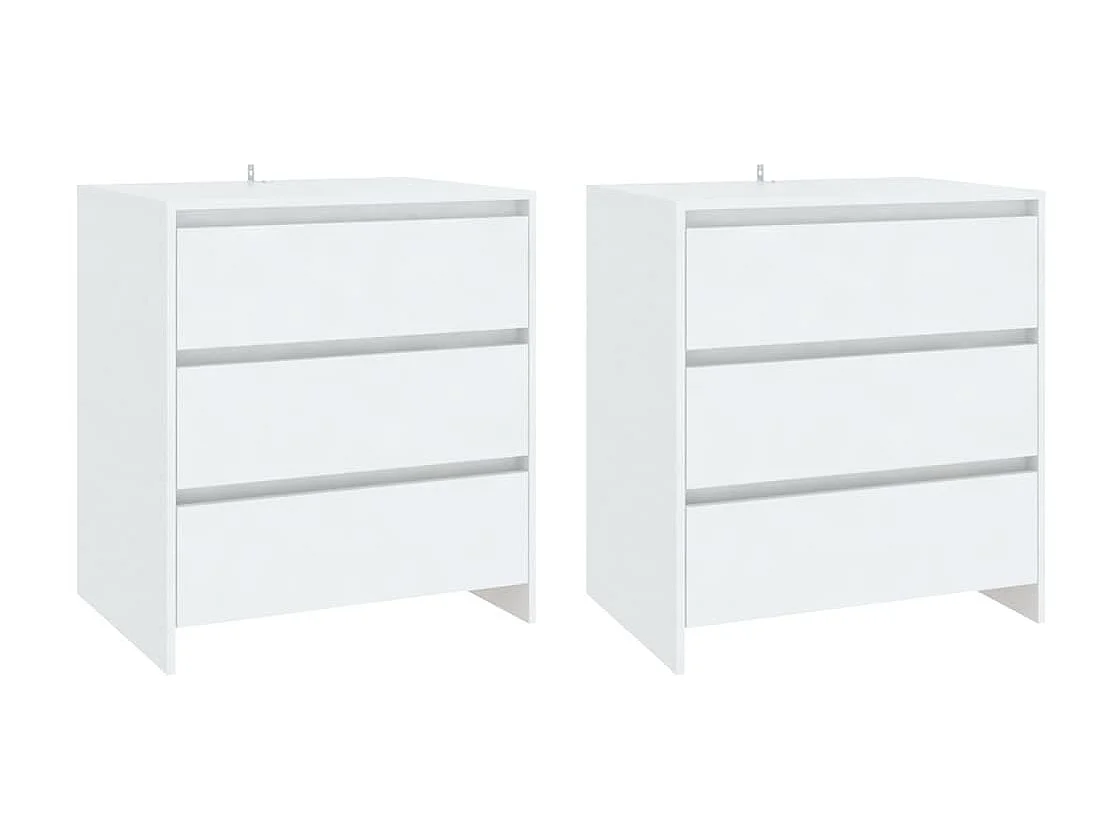 Buffets 3 pcs Blanc Bois d'ingénierie EGER42213