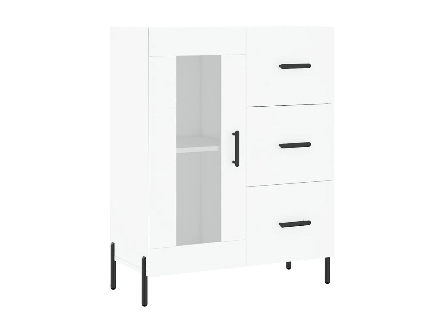 Buffet blanc 69,5x34x90 cm bois d'ingénierie QWE55404