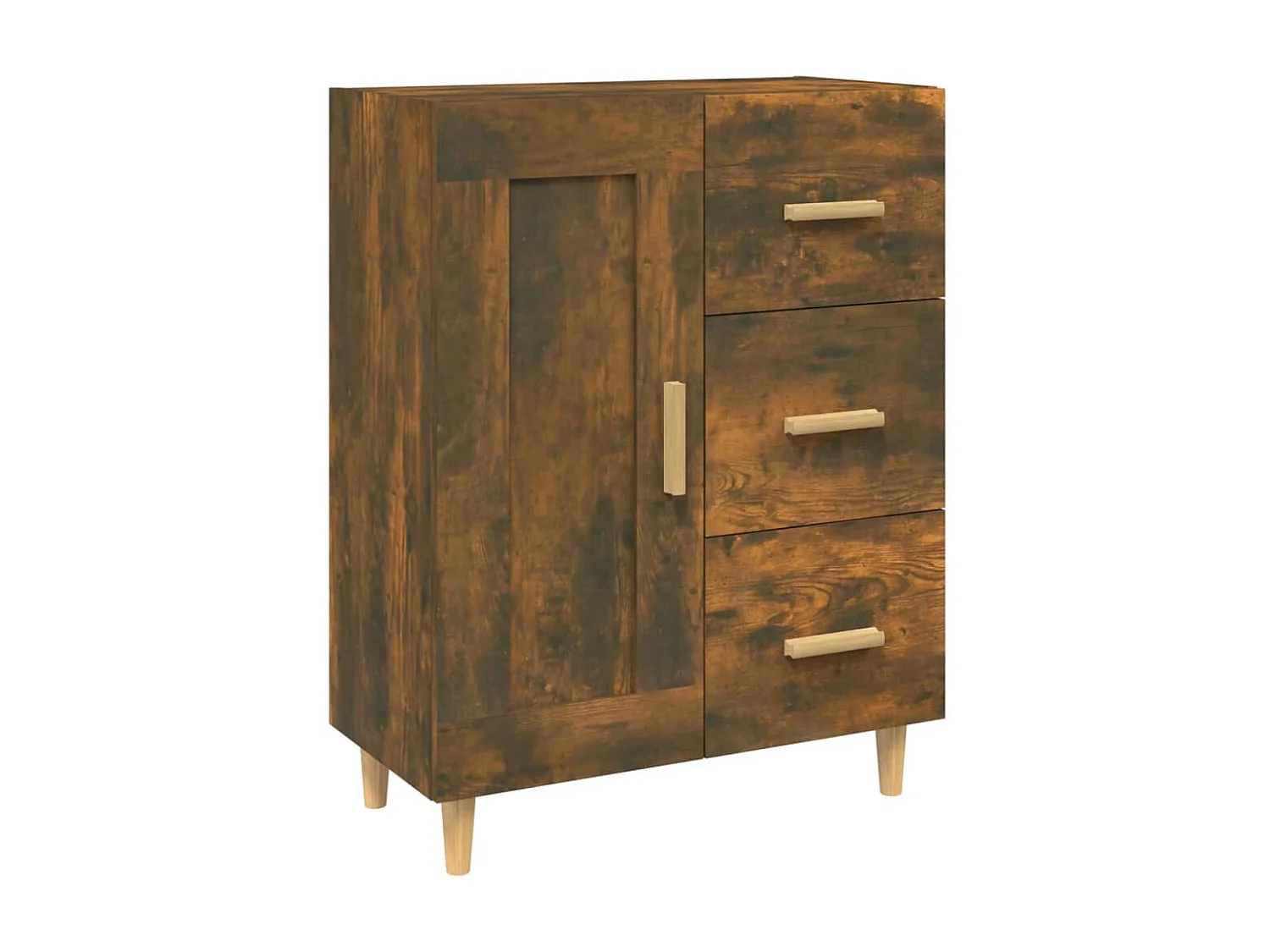 Aparador 69,5x34x90 cm derivados de madeira cor carvalho fumado PT853398