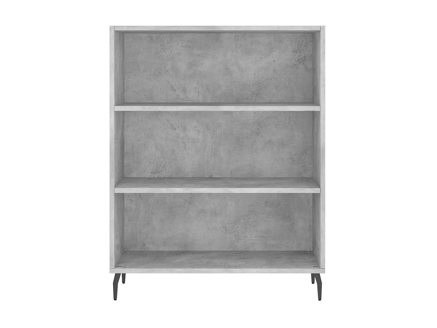 Buffet haut gris béton 69,5x32,5x180 cm bois d'ingénierie QWE72863