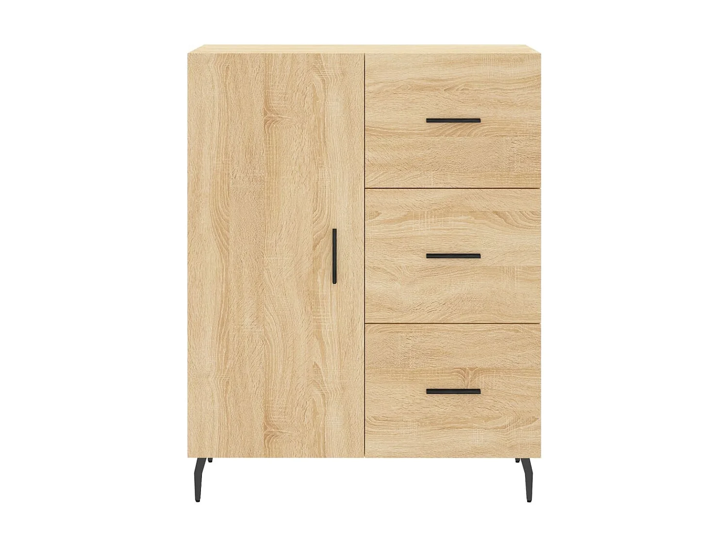 Dressoir 69,5x34x90 cm bewerkt hout sonoma eikenkleurig NL60557