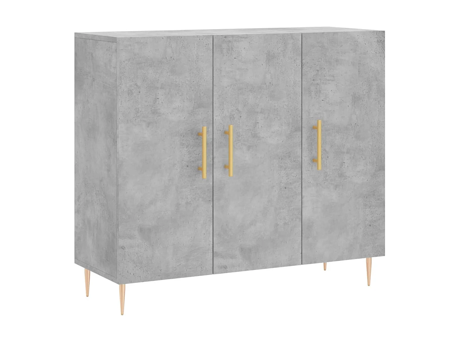Buffet gris béton 90x34x80 cm bois d'ingénierie QWE11100