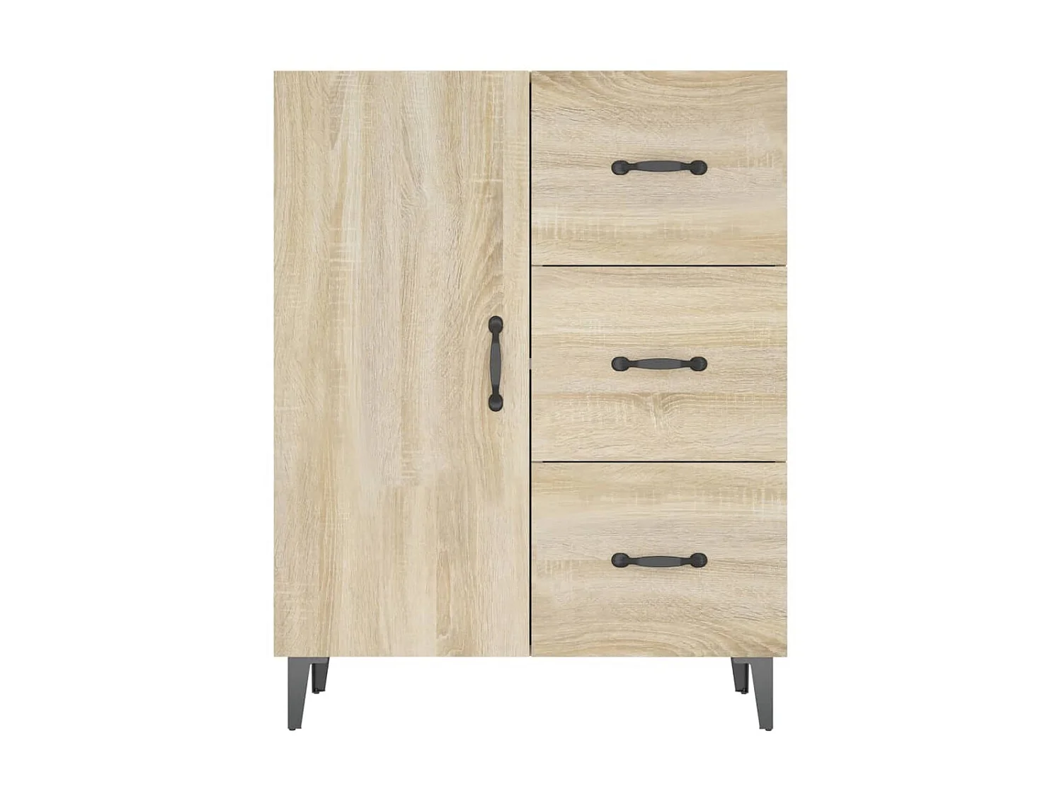 Dressoir 69,5x34x90 cm bewerkt hout sonoma eikenkleurig NL19371