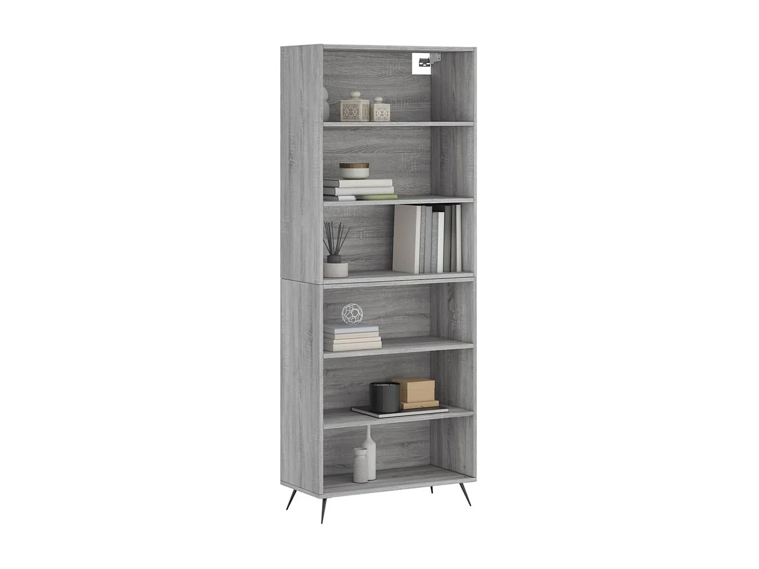 Highboard,Kommode Grau Sonoma 69,5x32,5x180 cm Holzwerkstoff -gkd553874