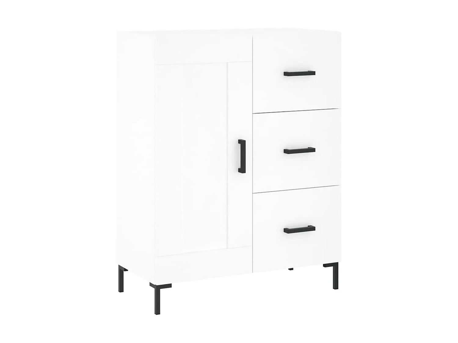 Buffet blanc 69,5x34x90 cm bois d'ingénierie QWE15412