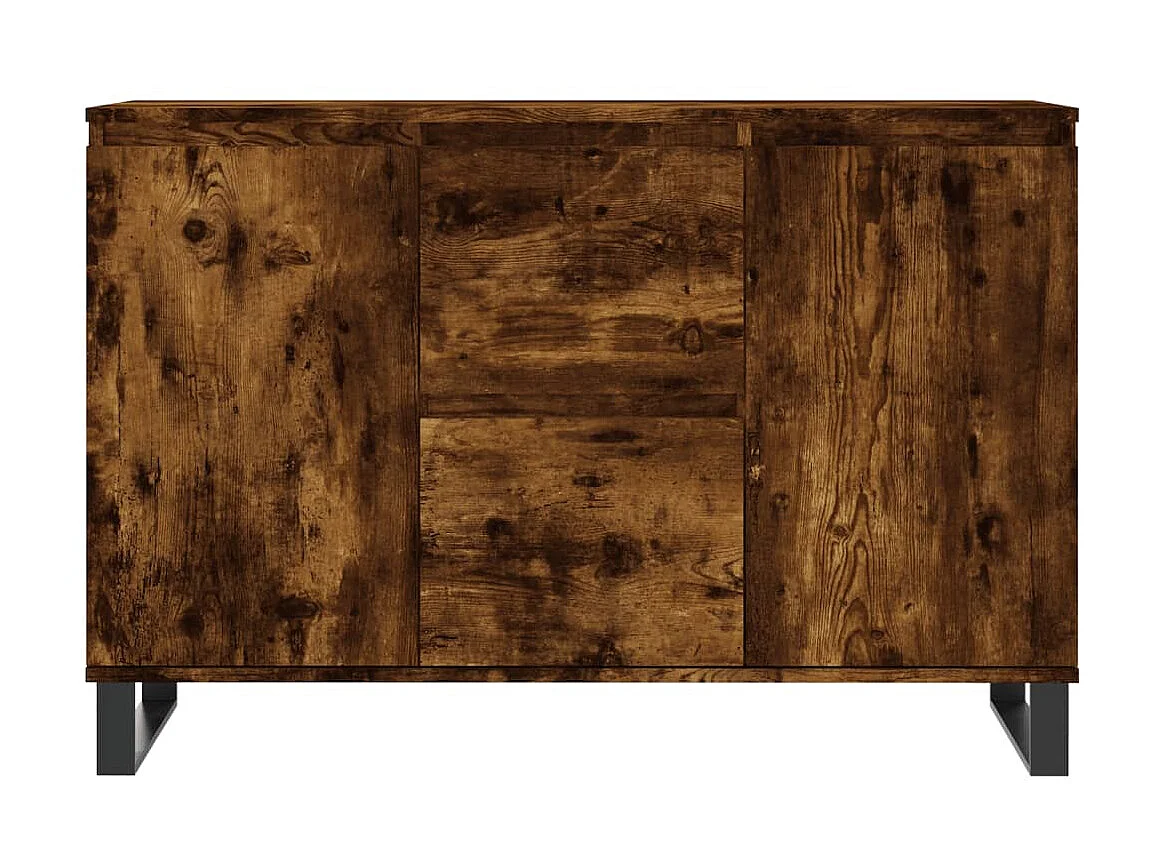 Aparador de madera de ingeniería roble ahumado 104x35x70 cm ES58538