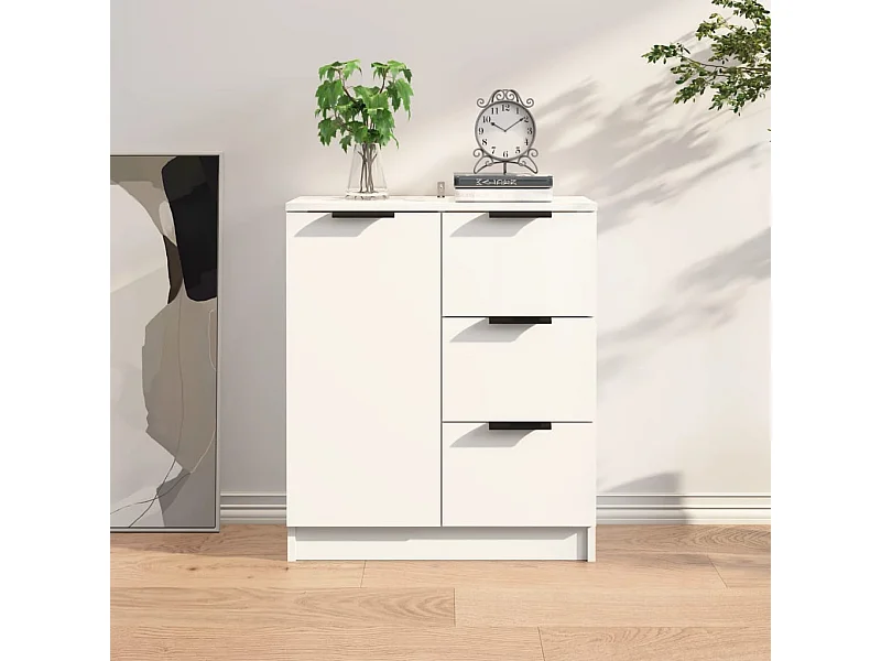 Buffet Blanc 60x30x70 cm Bois d'ingénierie EGER64493